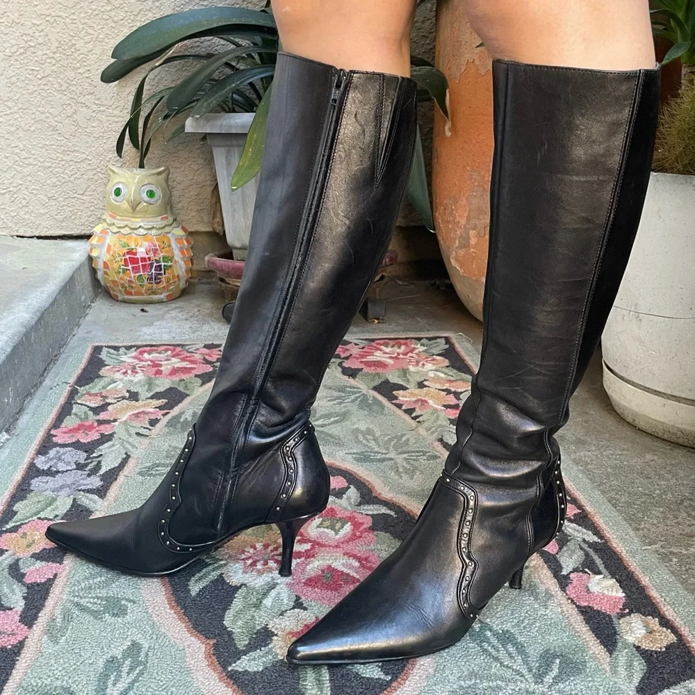 Vintage black Michael Kors all leather boots